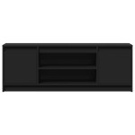 vidaXL Dulap TV cu LED, negru, 139,5x34x50 cm, lemn prelucrat
