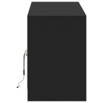 vidaXL Dulap TV cu LED, negru, 139,5x34x50 cm, lemn prelucrat