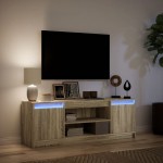 vidaXL Dulap TV cu LED, stejar sonoma, 139,5x34x50 cm, lemn prelucrat vidaXL Dulap TV cu LED, stejar sonoma, 139,5x34x50 cm, lemn prelucrat