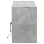 vidaXL Dulap TV cu LED, gri beton, 139,5x34x50 cm, lemn prelucrat