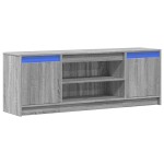vidaXL Dulap TV cu LED, gri sonoma, 139,5x34x50 cm, lemn prelucrat