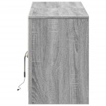 vidaXL Dulap TV cu LED, gri sonoma, 139,5x34x50 cm, lemn prelucrat