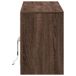 vidaXL Dulap TV cu LED, stejar maro, 139,5x34x50 cm, lemn prelucrat