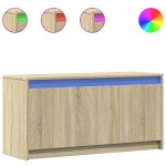 vidaXL Dulap TV cu LED, stejar sonoma, 100x34x50 cm, lemn prelucrat vidaXL Dulap TV cu LED, stejar sonoma, 100x34x50 cm, lemn prelucrat