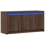 vidaXL Dulap TV cu LED, stejar maro, 100x34x50 cm, lemn prelucrat