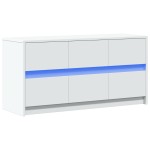 vidaXL Dulap TV cu LED, alb, 100x34x50 cm, lemn prelucrat