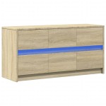 vidaXL Dulap TV cu LED, stejar sonoma, 100x34x50 cm, lemn prelucrat