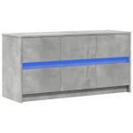 vidaXL Dulap TV cu LED, gri beton, 100x34x50 cm, lemn prelucrat