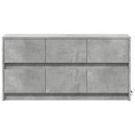 vidaXL Dulap TV cu LED, gri beton, 100x34x50 cm, lemn prelucrat