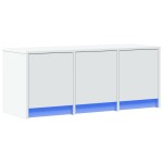 vidaXL Dulap TV cu LED, alb, 97x34x40 cm, lemn prelucrat