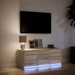 vidaXL Dulap TV cu LED, stejar sonoma, 97x34x40 cm, lemn prelucrat vidaXL Dulap TV cu LED, stejar sonoma, 97x34x40 cm, lemn prelucrat