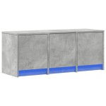 vidaXL Dulap TV cu LED, gri beton, 97x34x40 cm, lemn prelucrat