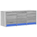 vidaXL Dulap TV cu LED, gri sonoma, 97x34x40 cm, lemn prelucrat