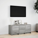 vidaXL Dulap TV cu LED, gri sonoma, 97x34x40 cm, lemn prelucrat