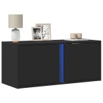 vidaXL Dulap TV de perete cu lumini LED negru 80x31x35 cm vidaXL Dulap TV de perete cu lumini LED negru 80x31x35 cm