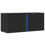 vidaXL Dulap TV de perete cu lumini LED negru 80x31x35 cm vidaXL Dulap TV de perete cu lumini LED negru 80x31x35 cm