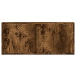vidaXL Comodă TV de perete cu lumini LED, stejar fumuriu, 80x31x35 cm vidaXL Comodă TV de perete cu lumini LED, stejar fumuriu, 80x31x35 cm