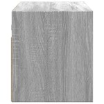 vidaXL Comodă TV de perete cu lumini LED, gri sonoma, 80x31x35 cm vidaXL Comodă TV de perete cu lumini LED, gri sonoma, 80x31x35 cm