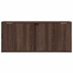 vidaXL Comodă TV de perete cu lumini LED, stejar maro, 80x31x35 cm vidaXL Comodă TV de perete cu lumini LED, stejar maro, 80x31x35 cm