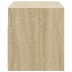 vidaXL Dulap TV de perete cu lumini LED, stejar sonoma, 100x31x35 cm vidaXL Dulap TV de perete cu lumini LED, stejar sonoma, 100x31x35 cm