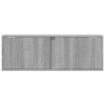 vidaXL Dulap TV de perete cu lumini LED, gri sonoma, 100x31x35 cm vidaXL Dulap TV de perete cu lumini LED, gri sonoma, 100x31x35 cm