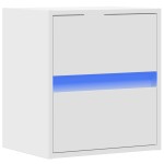 vidaXL Comodă TV de perete cu lumini LED, alb, 41x31x45 cm vidaXL Comodă TV de perete cu lumini LED, alb, 41x31x45 cm