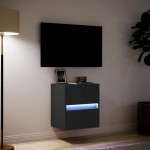 vidaXL Dulap TV de perete cu lumini LED negru 41x31x45 cm vidaXL Dulap TV de perete cu lumini LED negru 41x31x45 cm