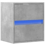 vidaXL Comodă TV de perete cu lumini LED, gri beton, 41x31x45 cm vidaXL Comodă TV de perete cu lumini LED, gri beton, 41x31x45 cm