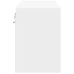 vidaXL Comodă TV de perete cu lumini LED, alb, 80x31x45 cm vidaXL Comodă TV de perete cu lumini LED, alb, 80x31x45 cm