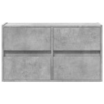 vidaXL Comodă TV de perete cu lumini LED, gri beton, 80x31x45 cm vidaXL Comodă TV de perete cu lumini LED, gri beton, 80x31x45 cm