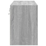 vidaXL Comodă TV de perete cu lumini LED, gri sonoma, 80x31x45 cm vidaXL Comodă TV de perete cu lumini LED, gri sonoma, 80x31x45 cm