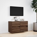 vidaXL Comodă TV de perete cu lumini LED, stejar maro, 80x31x45 cm vidaXL Comodă TV de perete cu lumini LED, stejar maro, 80x31x45 cm