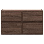 vidaXL Comodă TV de perete cu lumini LED, stejar maro, 80x31x45 cm vidaXL Comodă TV de perete cu lumini LED, stejar maro, 80x31x45 cm