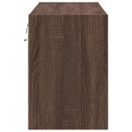 vidaXL Comodă TV de perete cu lumini LED, stejar maro, 80x31x45 cm vidaXL Comodă TV de perete cu lumini LED, stejar maro, 80x31x45 cm