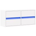 vidaXL Comodă TV de perete cu lumini LED, alb, 100x31x45 cm vidaXL Comodă TV de perete cu lumini LED, alb, 100x31x45 cm