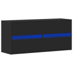 vidaXL Dulap TV de perete cu lumini LED negru 100x31x45 cm vidaXL Dulap TV de perete cu lumini LED negru 100x31x45 cm