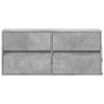 vidaXL Comodă TV de perete cu lumini LED, gri beton, 100x31x45 cm vidaXL Comodă TV de perete cu lumini LED, gri beton, 100x31x45 cm