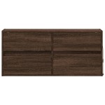 vidaXL Comodă TV de perete cu lumini LED, stejar maro, 100x31x45 cm vidaXL Comodă TV de perete cu lumini LED, stejar maro, 100x31x45 cm