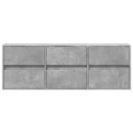 vidaXL Comodă TV de perete cu lumini LED, gri beton, 130x31x45 cm vidaXL Comodă TV de perete cu lumini LED, gri beton, 130x31x45 cm