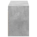 vidaXL Comodă TV de perete cu lumini LED, gri beton, 130x31x45 cm vidaXL Comodă TV de perete cu lumini LED, gri beton, 130x31x45 cm