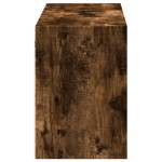 vidaXL Comodă TV de perete cu lumini LED, stejar fumuriu, 130x31x45 cm vidaXL Comodă TV de perete cu lumini LED, stejar fumuriu, 130x31x45 cm