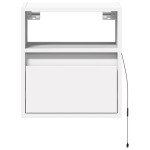 vidaXL Comodă TV de perete cu lumini LED, alb, 41x31x45 cm vidaXL Comodă TV de perete cu lumini LED, alb, 41x31x45 cm