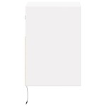 vidaXL Comode TV de perete cu lumini LED, 2 buc., alb, 41x31x45 cm