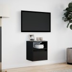 vidaXL Dulap TV de perete cu lumini LED negru 41x31x45 cm vidaXL Dulap TV de perete cu lumini LED negru 41x31x45 cm
