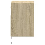 vidaXL Comodă TV de perete cu lumini LED, stejar sonoma, 41x31x45 cm vidaXL Comodă TV de perete cu lumini LED, stejar sonoma, 41x31x45 cm