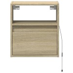 vidaXL Comodă TV de perete cu LED, 2 buc. stejar sonoma, 41x31x45 cm vidaXL Comodă TV de perete cu LED, 2 buc. stejar sonoma, 41x31x45 cm