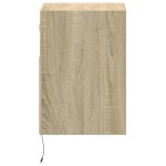 vidaXL Comodă TV de perete cu LED, 2 buc. stejar sonoma, 41x31x45 cm vidaXL Comodă TV de perete cu LED, 2 buc. stejar sonoma, 41x31x45 cm