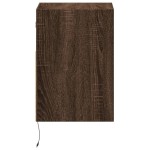 vidaXL Comodă TV de perete cu LED, 2 buc. stejar maro, 41x31x45 cm vidaXL Comodă TV de perete cu LED, 2 buc. stejar maro, 41x31x45 cm