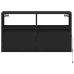 vidaXL Dulap TV de perete cu lumini LED negru 80x31x45 cm vidaXL Dulap TV de perete cu lumini LED negru 80x31x45 cm