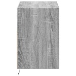 vidaXL Comodă TV de perete cu lumini LED, gri sonoma, 80x31x45 cm vidaXL Comodă TV de perete cu lumini LED, gri sonoma, 80x31x45 cm